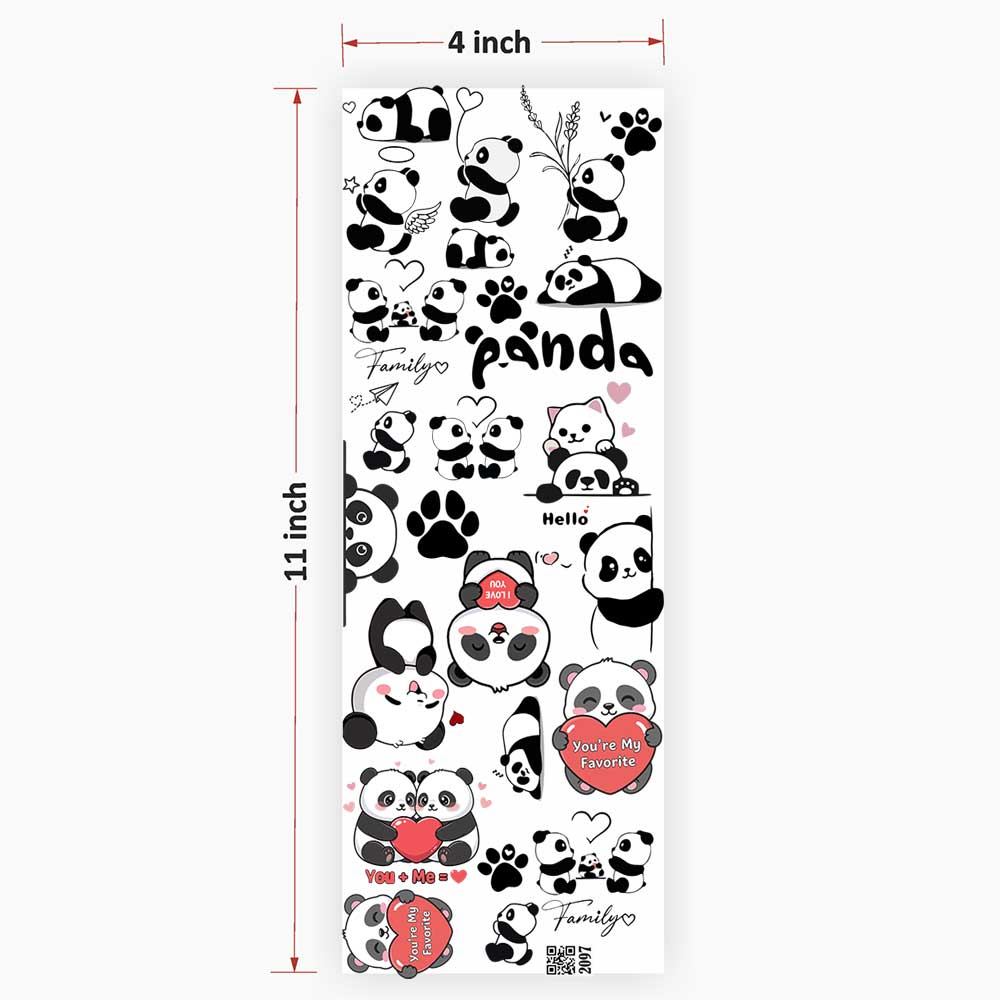 Cartoon Panda UV DTF Sticker for Resin Art - 2097