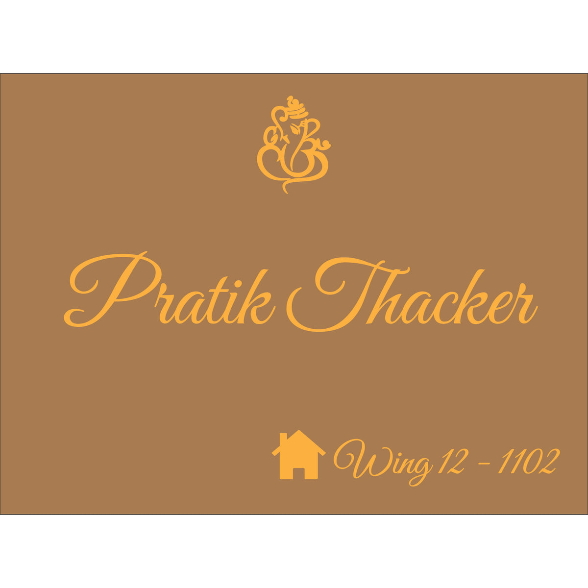 Nameplate MDF Set - 9x12 Inches