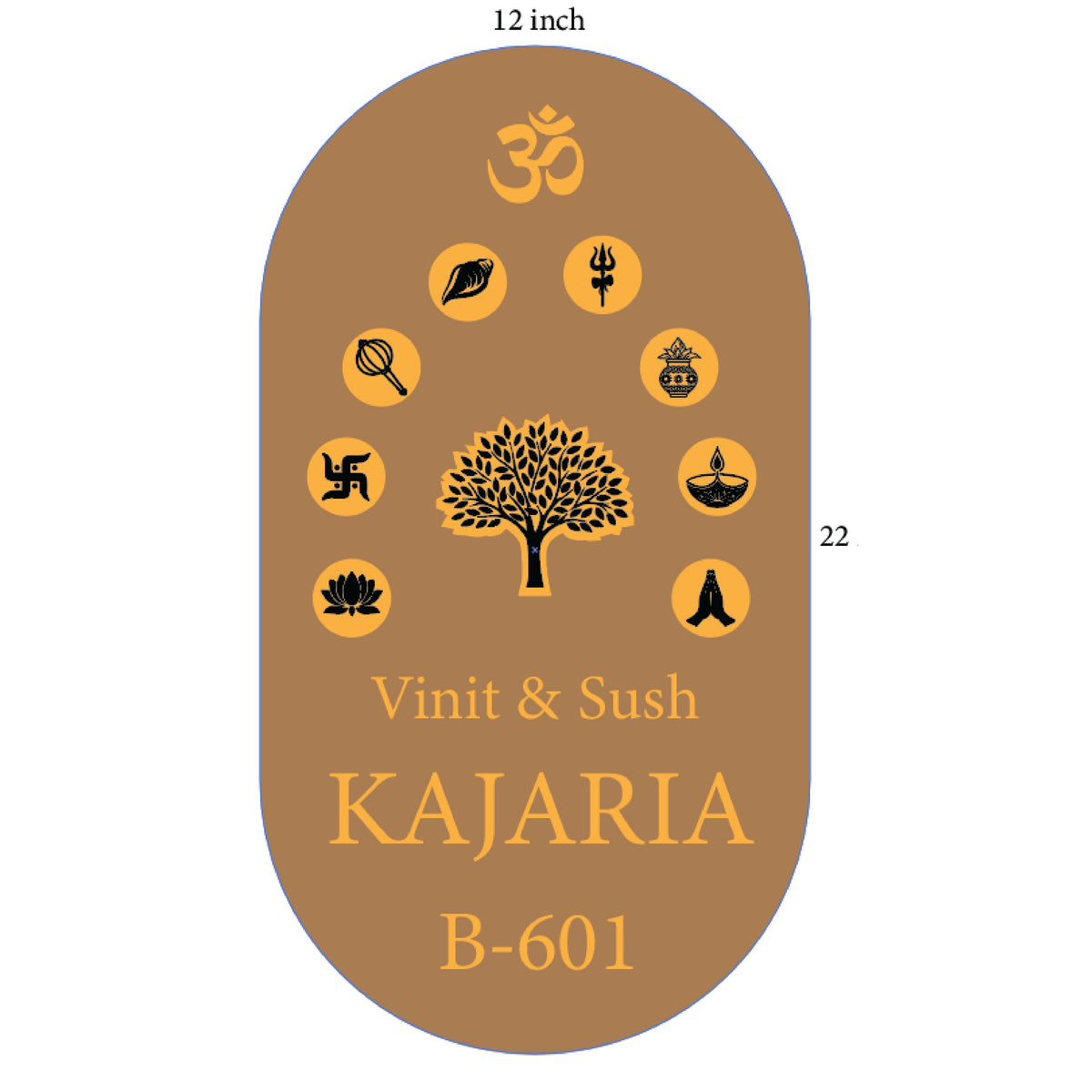 Navkar Mantra Set - 12x22 Inches