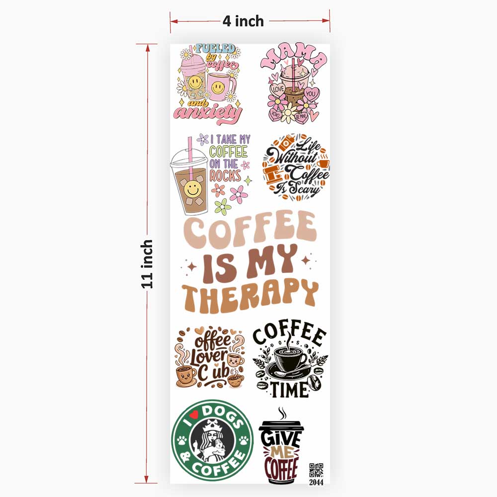 Coffee UV DTF Sticker for Resin Art - 2044