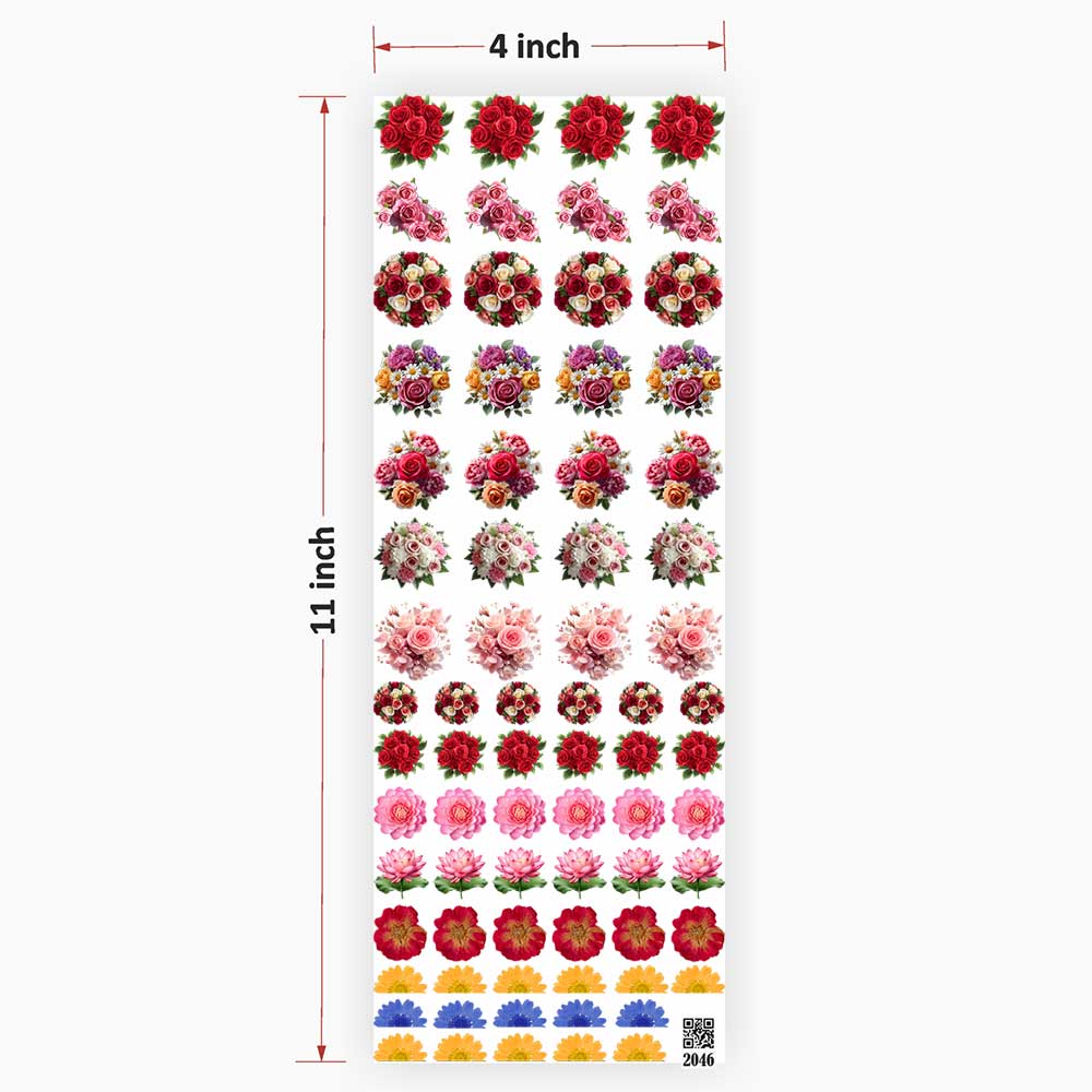 Flower UV DTF Sticker for Resin Art - 2046