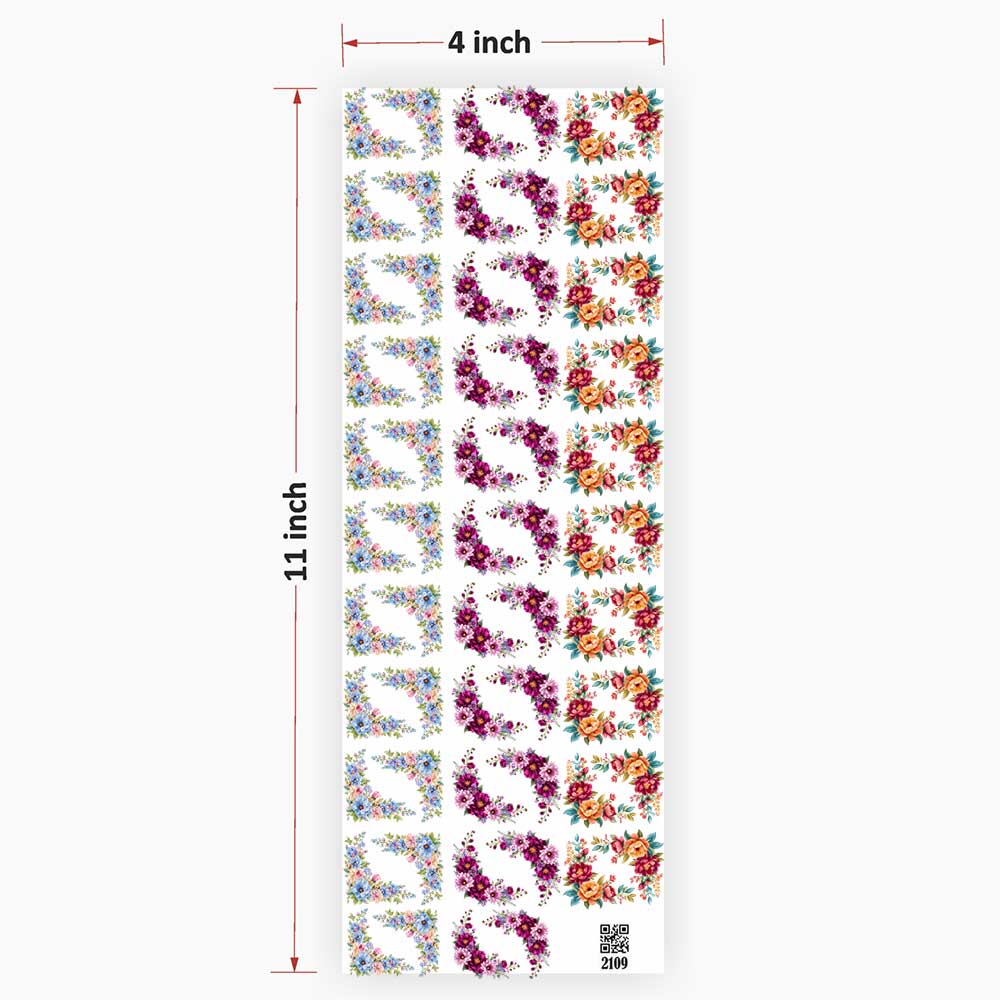 Flower UV DTF Sticker for Resin Art - 2109