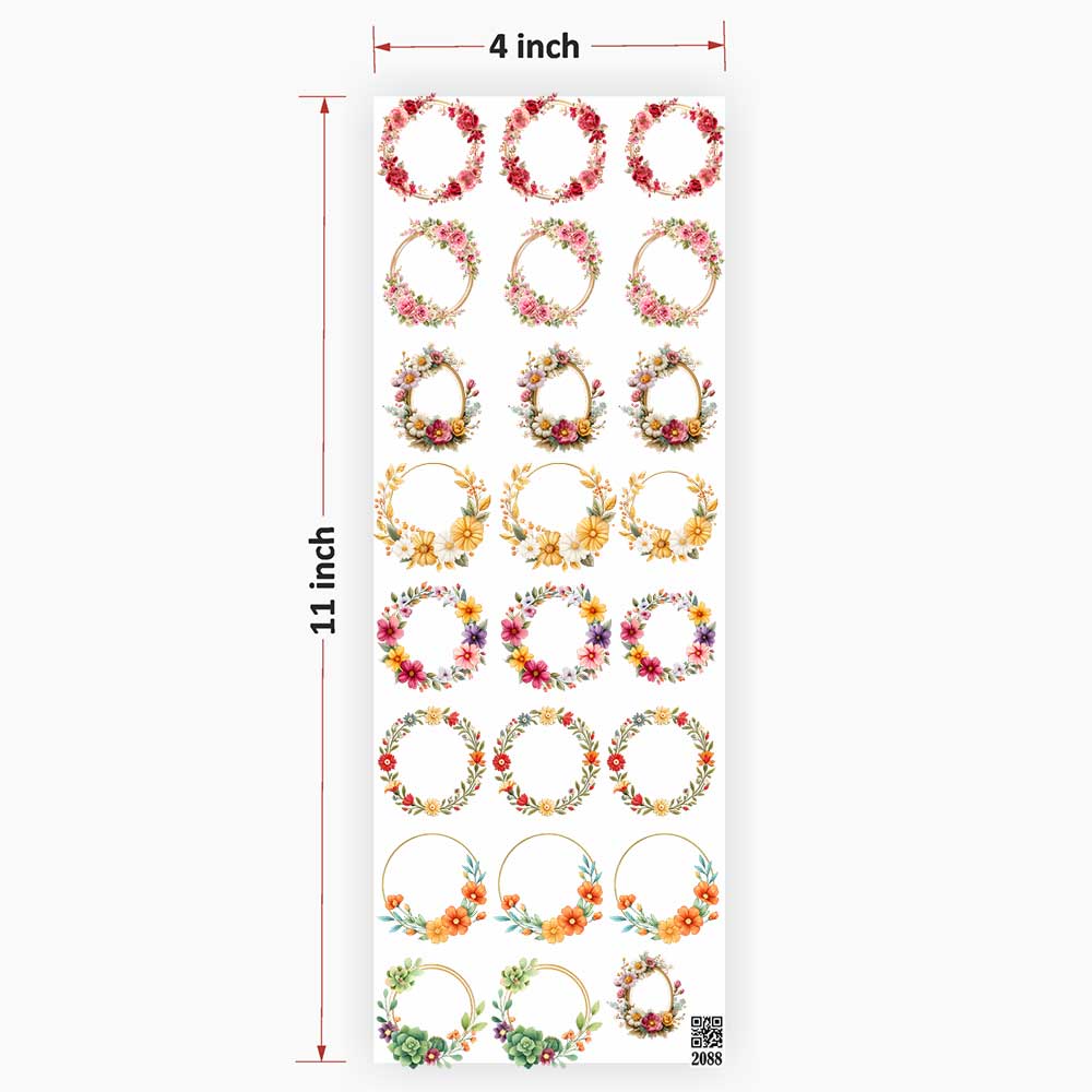 Round Designs UV DTF Sticker for Resin Art - 2088
