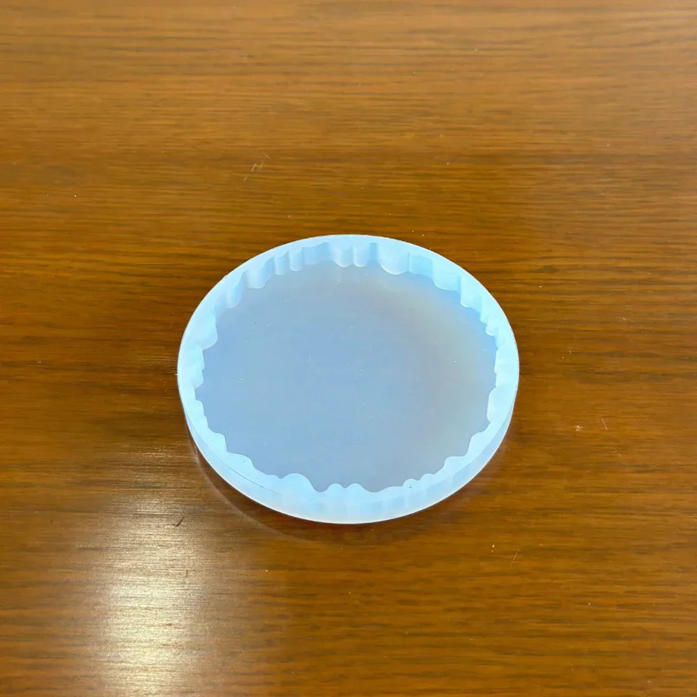 2 Inch Round Agate Zigzag Silicone Mould for Resin Art