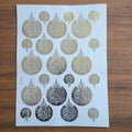 Arabic Embossed Sticker Sheet - 418
