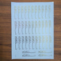 Arabic Embossed Sticker Sheet - 422