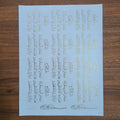 Arabic Embossed Sticker Sheet - 426