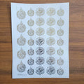 Arabic Embossed Sticker Sheet - 427