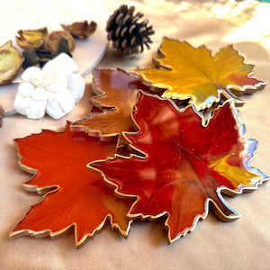 4 Inch Leaf Zigzag Coaster Silicone Mould - 6mm Depth