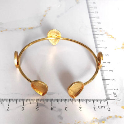 Five-Oval Drop Kada Bracelet Base for Resin Art
