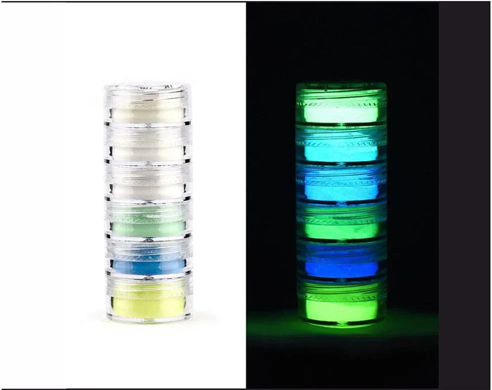 Neon Radiance Glow-in-the-Dark Pigment - Set of 6 Shades