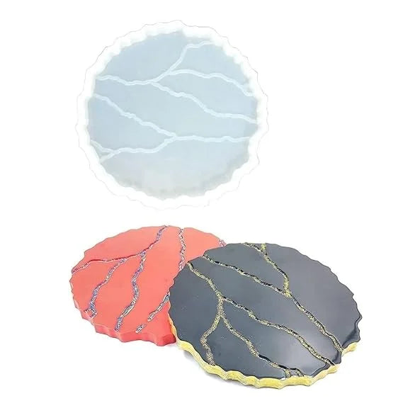 4 Inch Round Outliner Coaster Silicone Mould - 7mm Depth