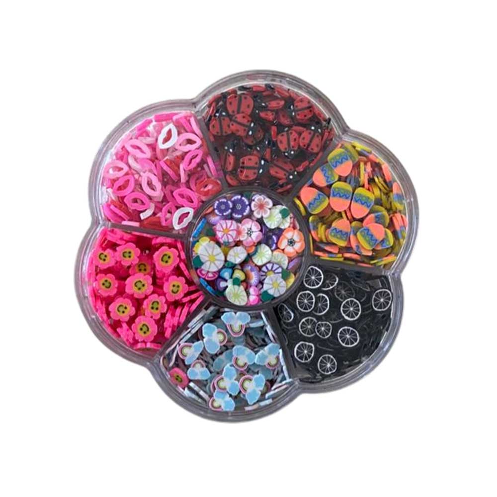 Rainbow Sugar Polymer Beads