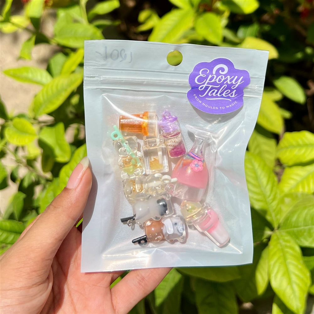 Miniature Drink Bottle Set - Juices, Milkshakes & Boba Bottles