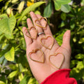 Heart Shape Metal Pendant Frame - Golden - Set of 5