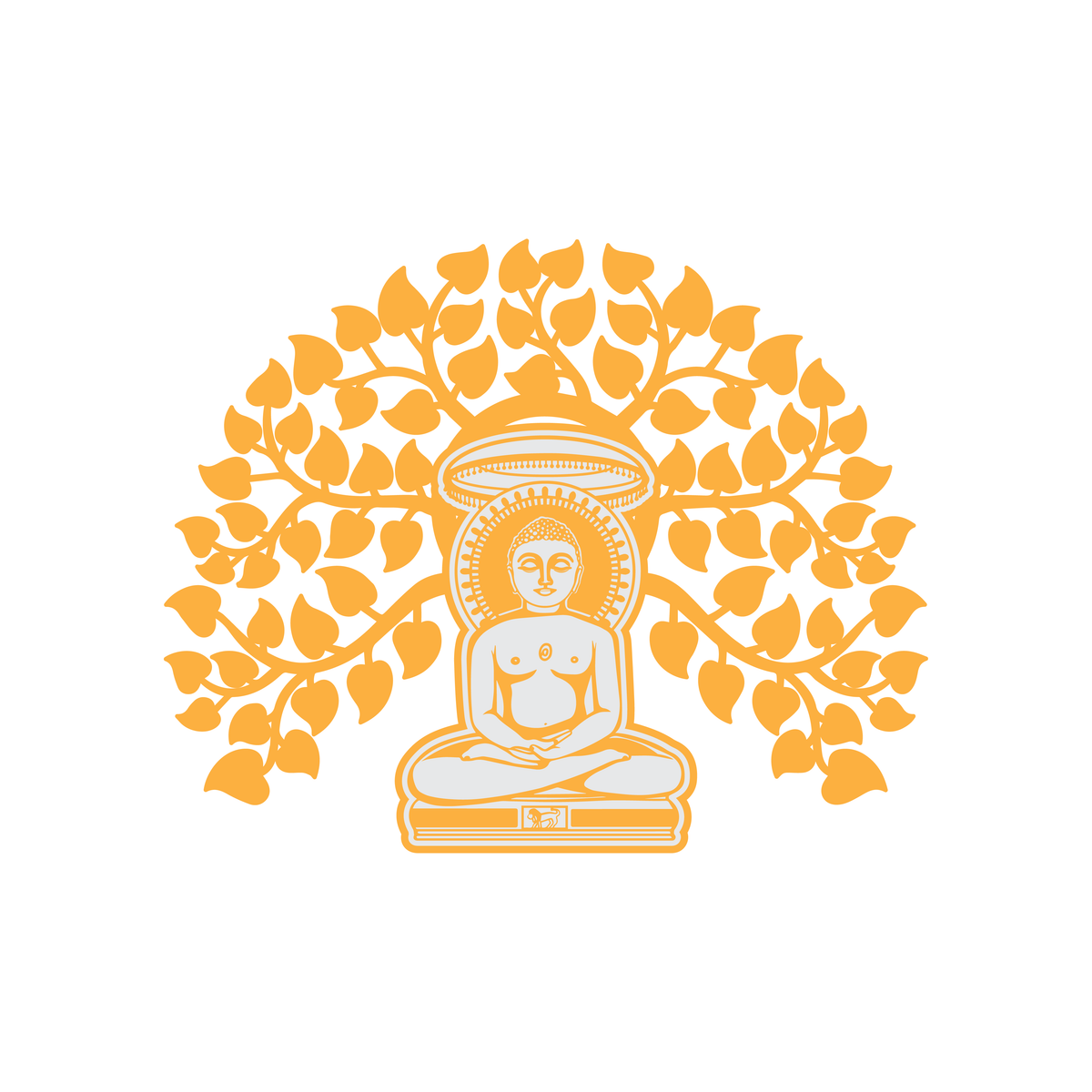 Engraved Mahavir Swami Acrylic Cutout for Resin Art
