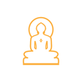 Mahavir Swami Outline Acrylic Cutout - 3.5 Inch