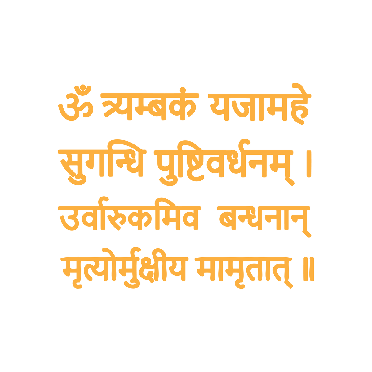 Maha Mrityunjay Mantra Acrylic Cutout for Resin Art
