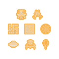 Ashtamangala Jain Acrylic Cutout Set for Resin Art