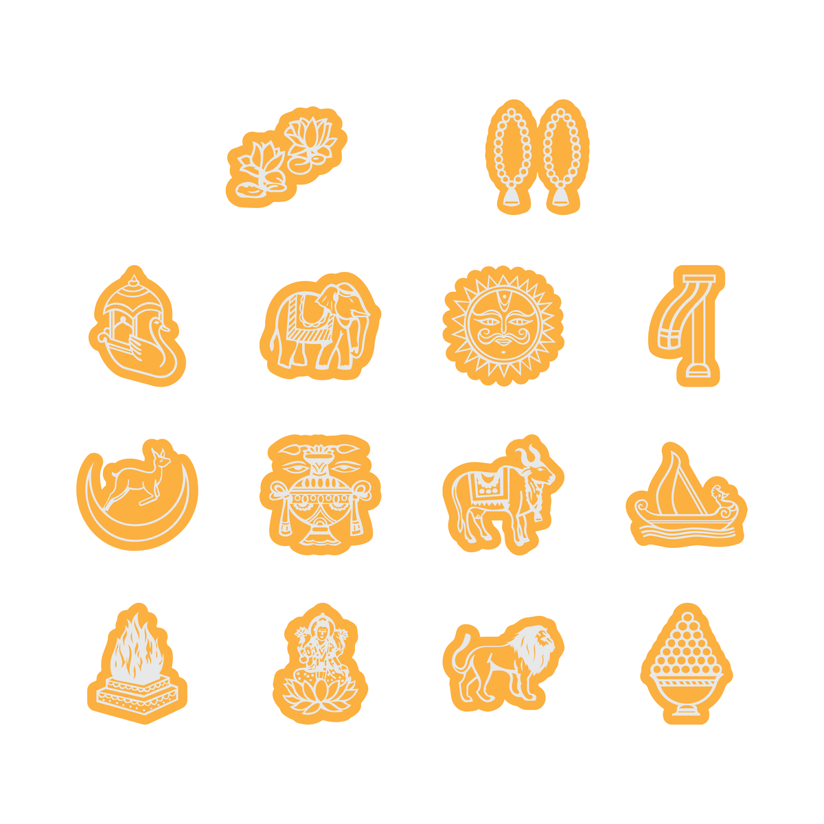 14 Swapna Jain Acrylic Cutout Set for Resin Art