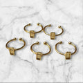 Rectangle Adjustable Ring Base - Golden - Set of 5