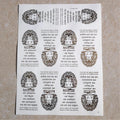 Navkar Mantra A4 Golden Embossed Insert Sheet with Jain Tirthankar - 9 Pieces