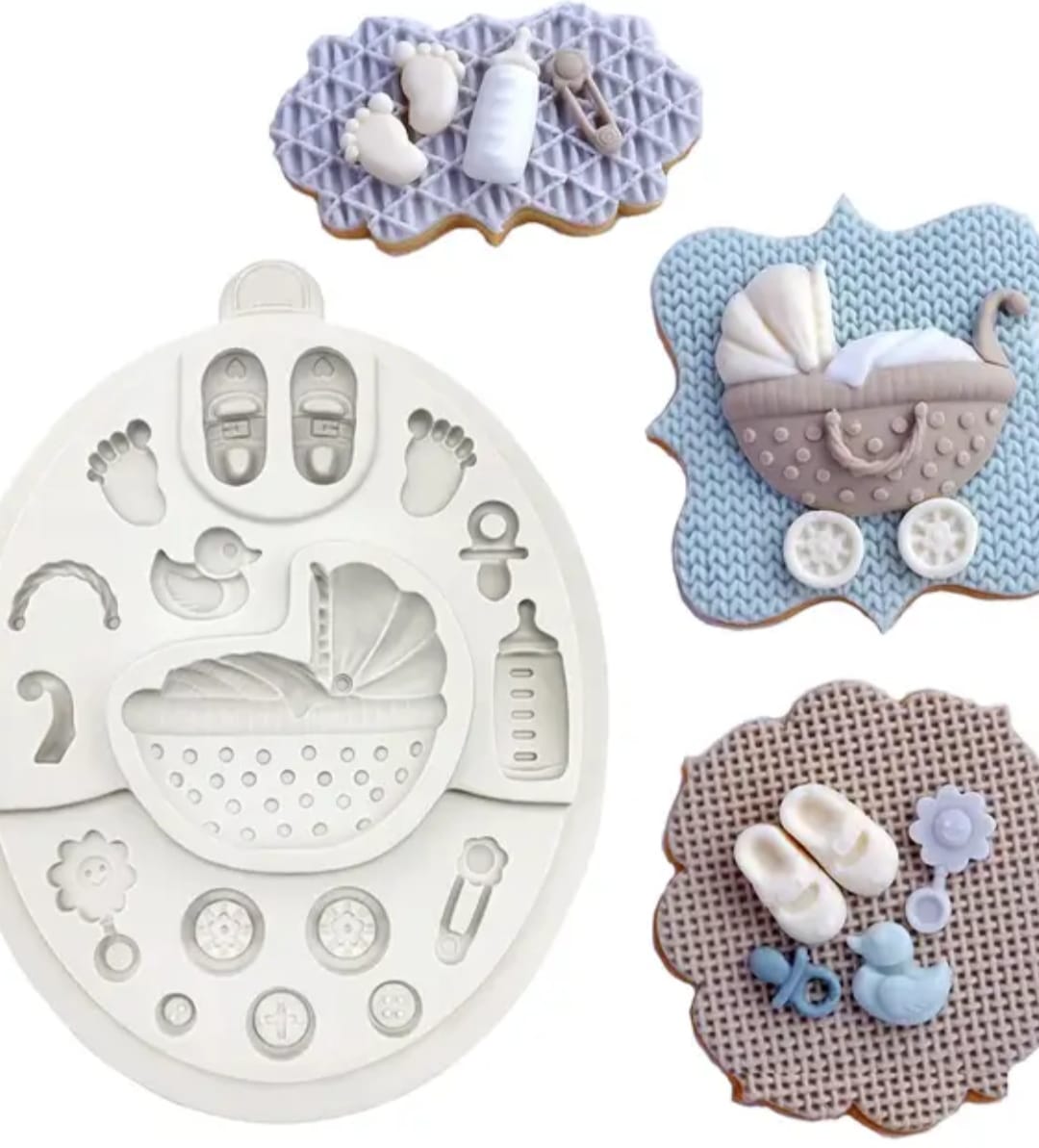 17-Cavity Baby Silicone Mould - 14 x 11.5cm