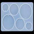 6-Cavity Oval Keychain Silicone Mould - 6mm Depth