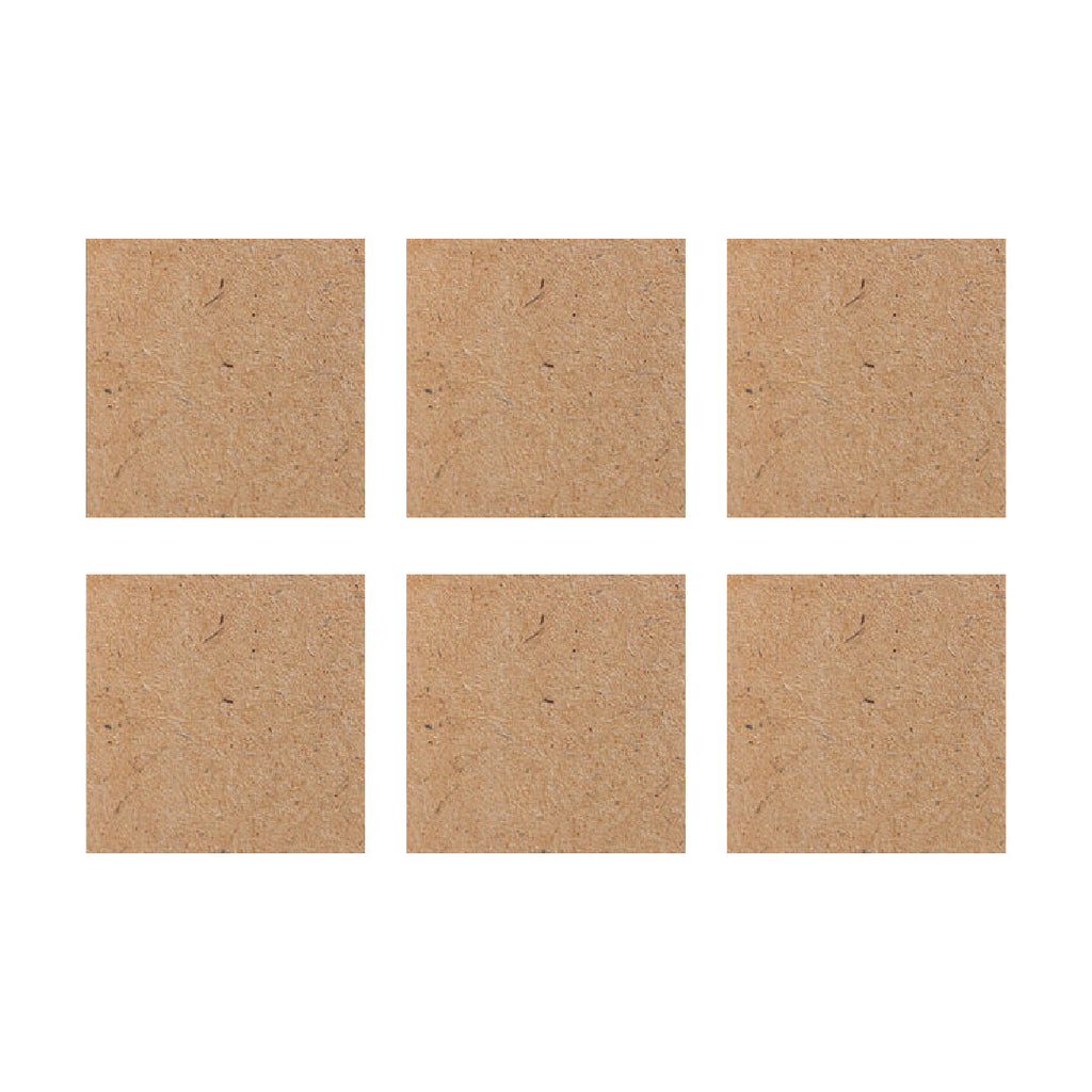 Plain Square MDF Coaster Bases - 6 Inch, Set of 6