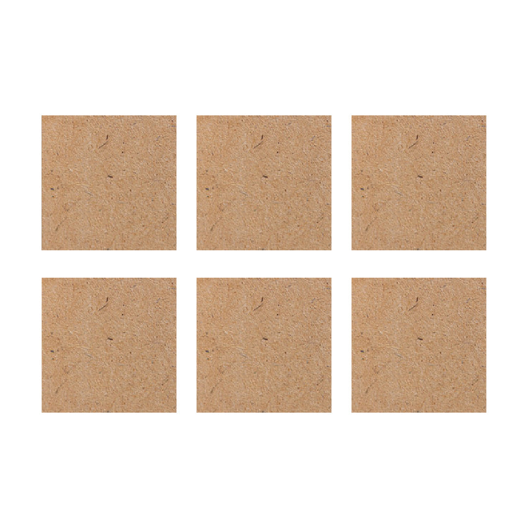 Plain Square MDF Coaster Bases - 6 Inch, Set of 6