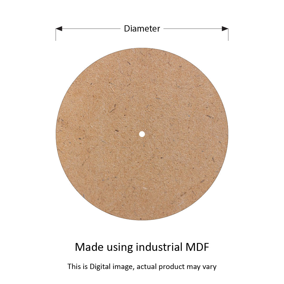 Round MDF Clock Base for Resin Art