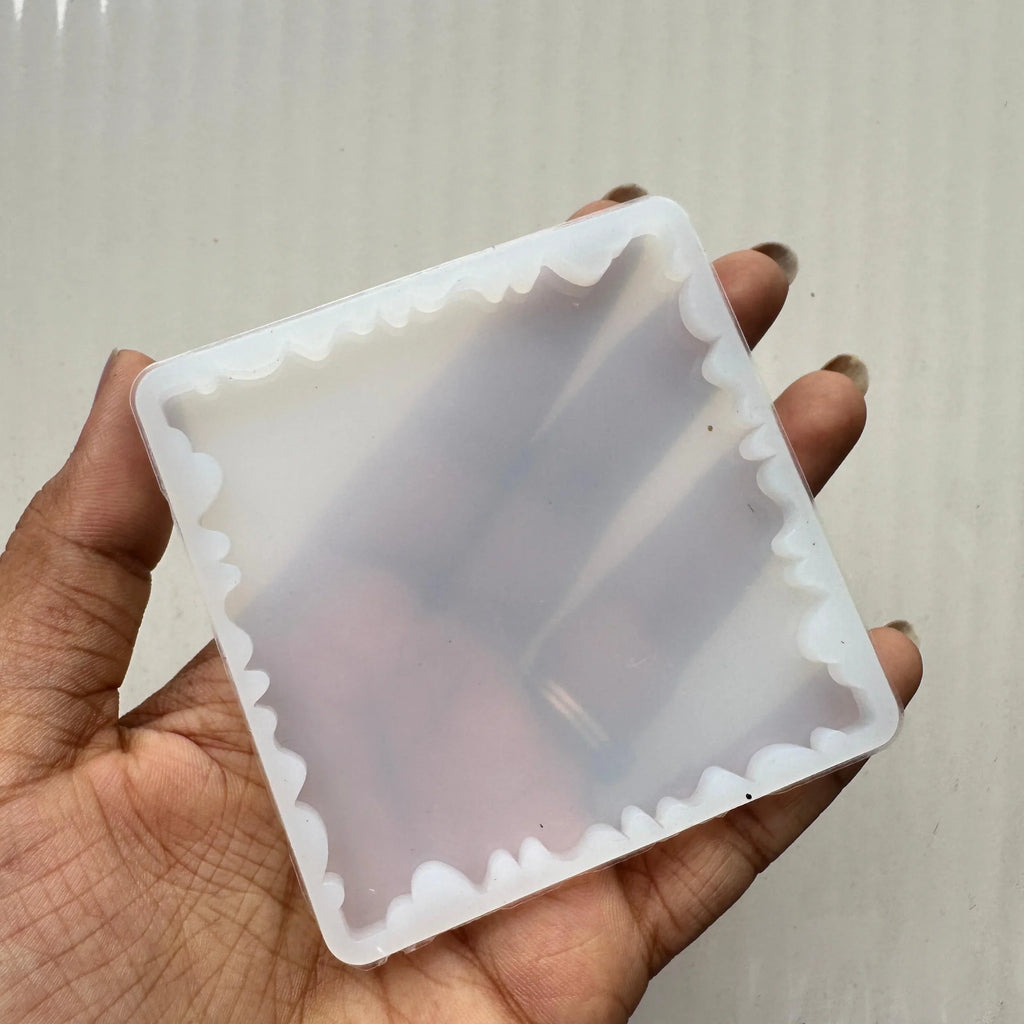 3 Inch Square Agate Zigzag Silicone Mould
