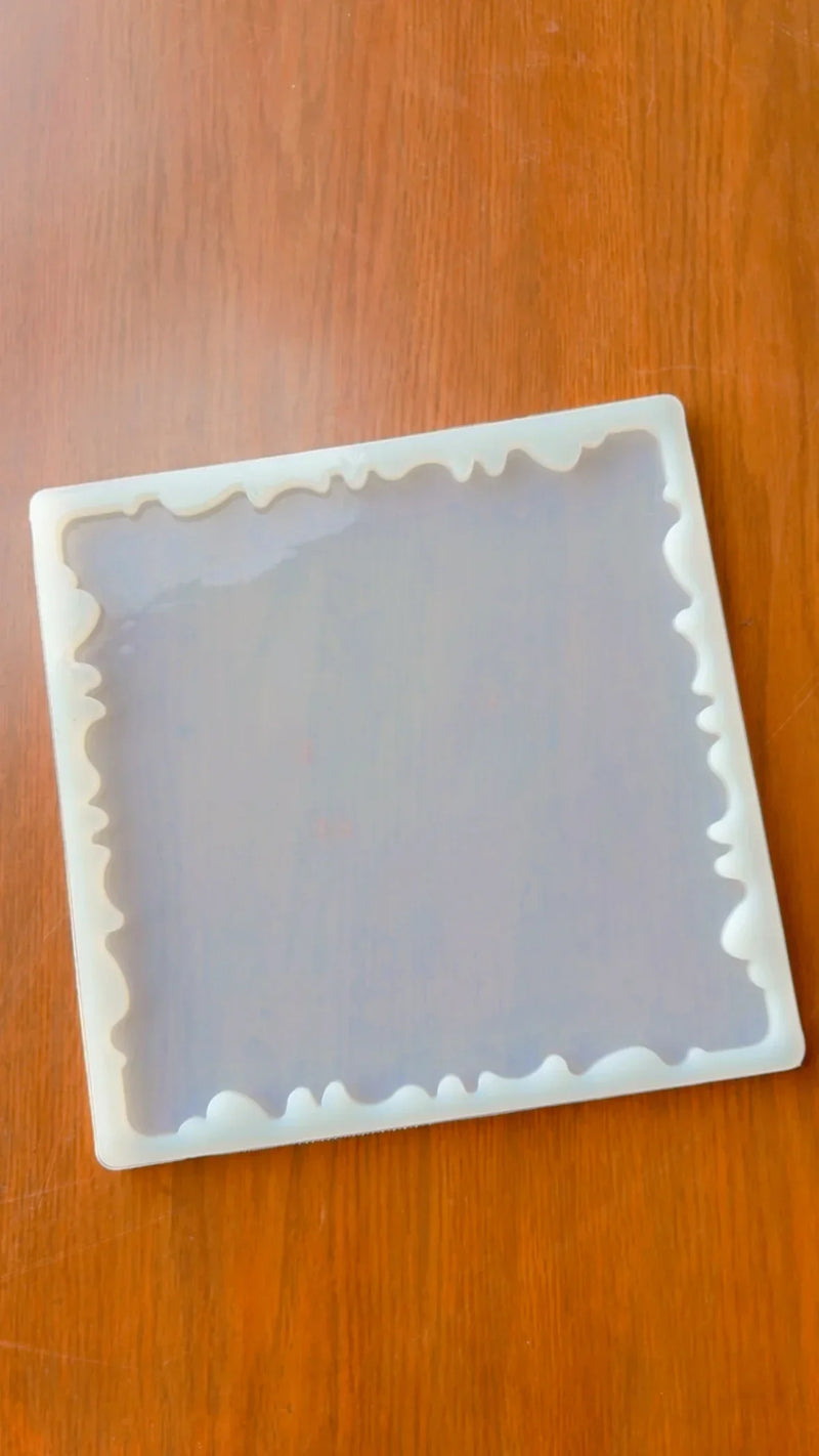 2 Inch Square Agate Zigzag Silicone Mould for Resin Art