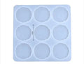9-Cavity 2 Inch Round Agate Zigzag Silicone Mould