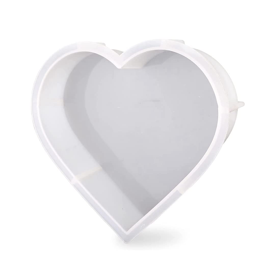 8 Inch Heart Wedding Flower Preservation Silicone Mould - 50mm Depth