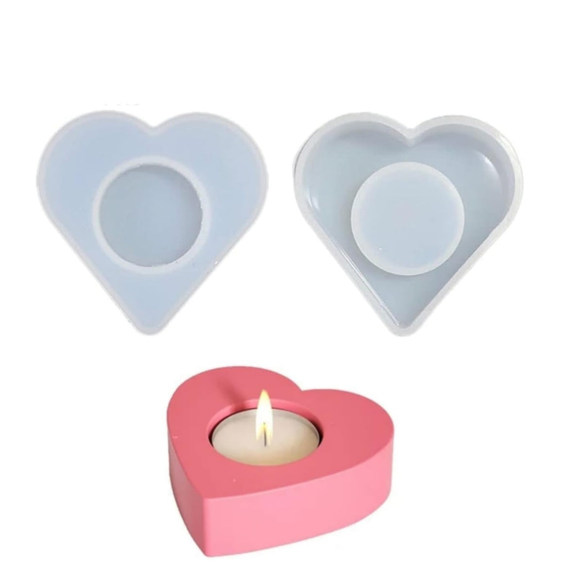 Heart Shape T-Light Holder Silicone Mould