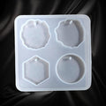 4-Cavity Hexagon Keychain Silicone Mould