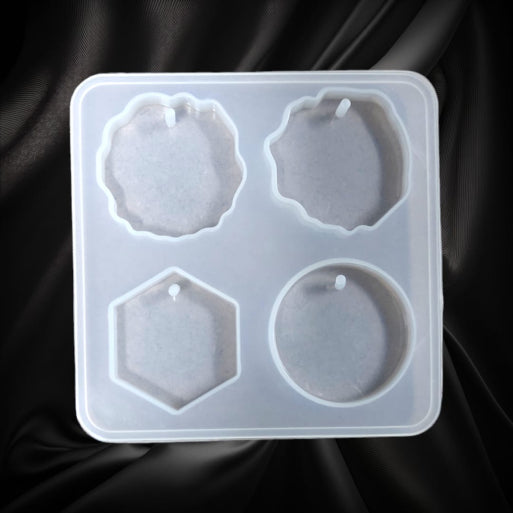 4-Cavity Hexagon Keychain Silicone Mould