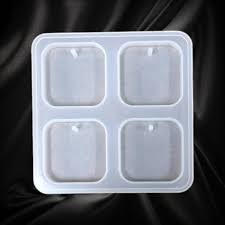 4-Cavity Square Keychain Silicone Mould