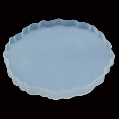 5 Inch Round Agate Zigzag Silicone Mould - 8mm Depth