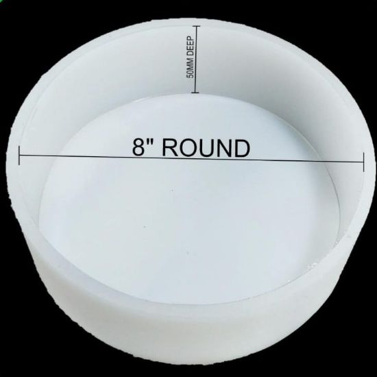 8 Inch Round Wedding Flower Preservation Silicone Mould - 50mm Depth