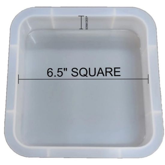 17cm Square Wedding Flower Preservation Silicone Mould - 50mm Depth